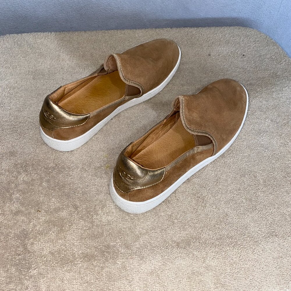 UGG Women’s Brown Suede Slip-On Sneakers Size 8 Casual Comfort Shoes - Picture 3 of 6